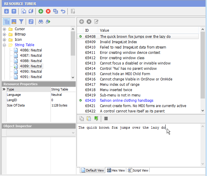 Edit Strings with Resource Tuner Edit a stringtable