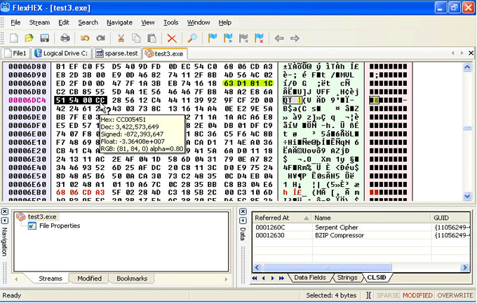 Click this image to see FlexHex Editor screenshots Hex Editor