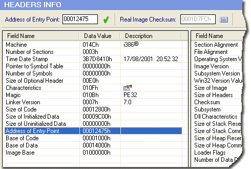 Entry Point value modification