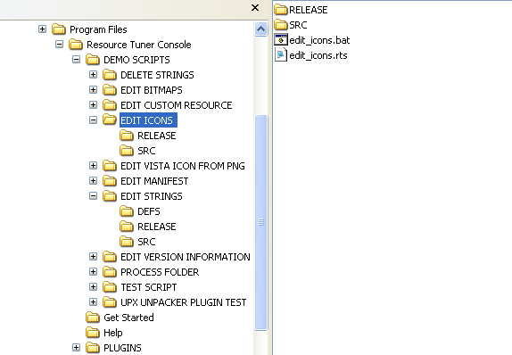 RTC EDIT ICONS folder expanded EDIT ICONS folder expanded