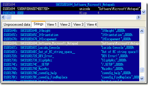 ASCII phrases extracted out of the EXE file Finding ASCII text strings in EXE